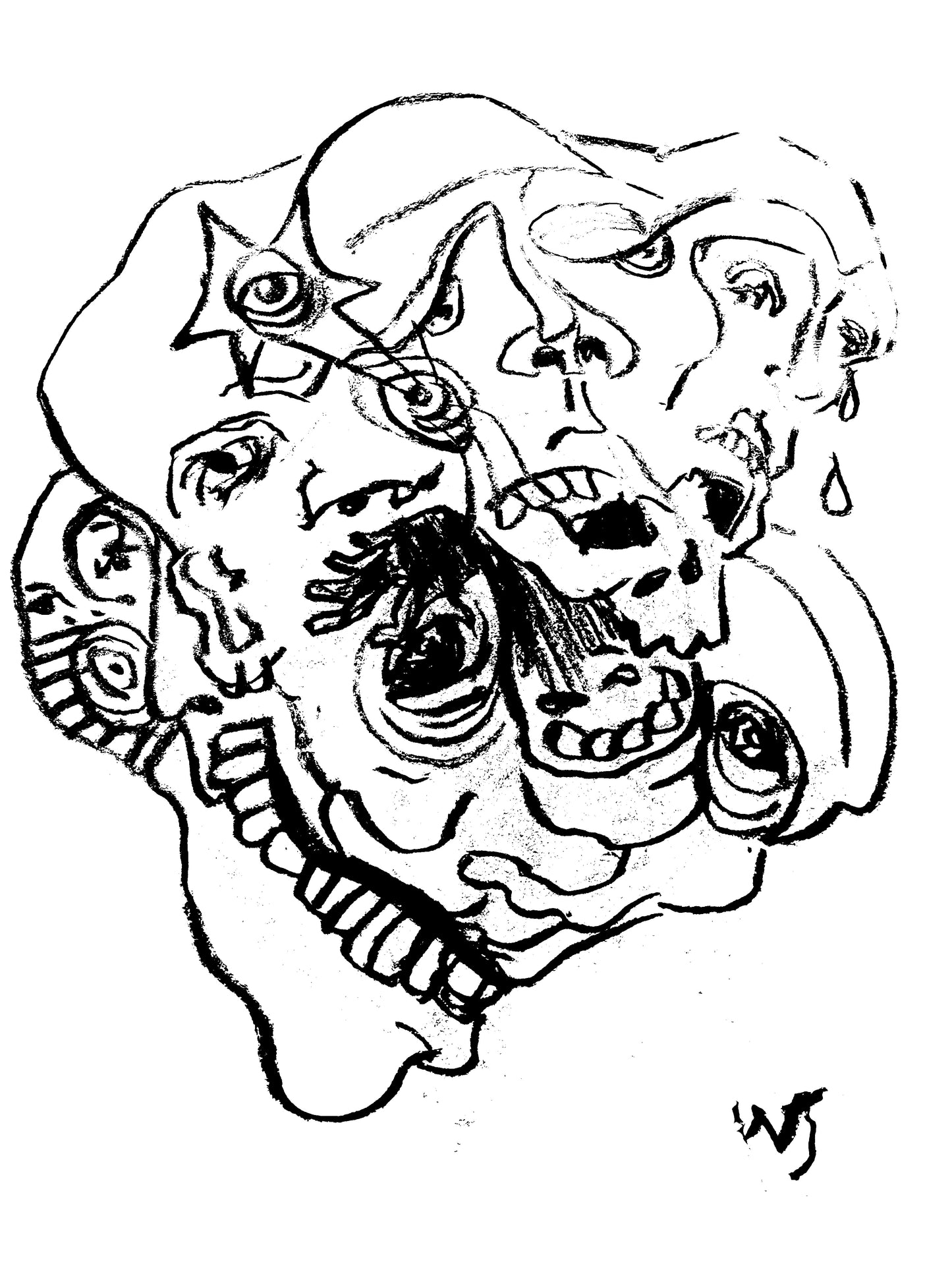 "Morphing" Original Paper Print