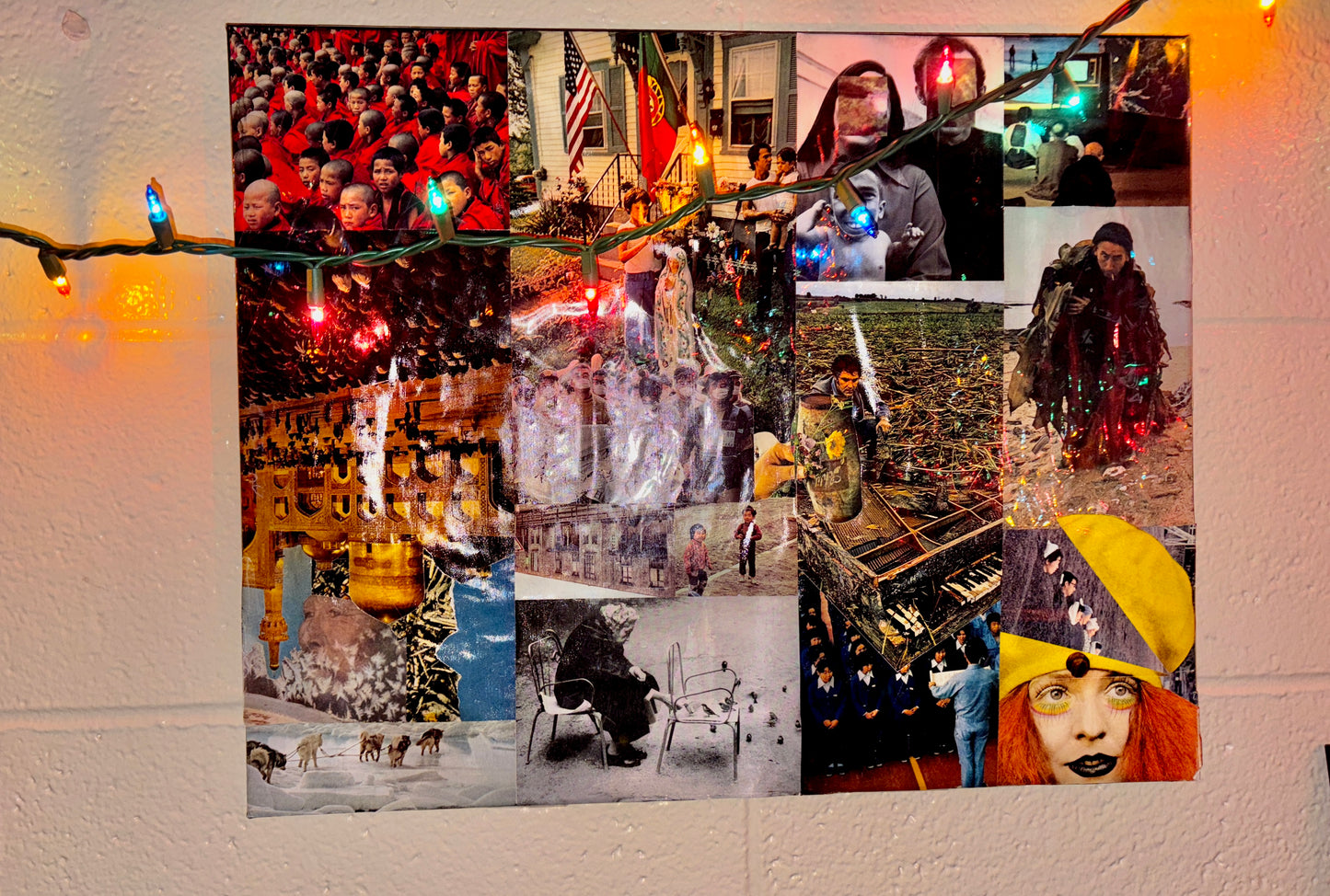 "Order Under The Spell" Original Conceptual Collage on Canvas 14x22