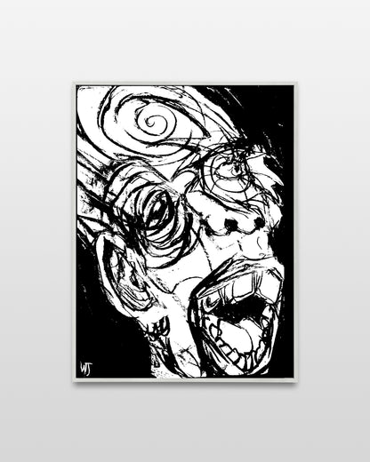 "Uncle Gone Mad" Original Paper Print