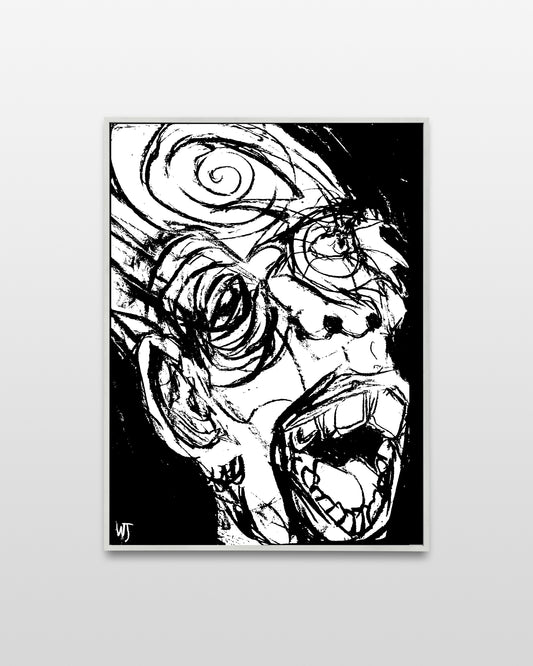 "Uncle Gone Mad" Original Paper Print