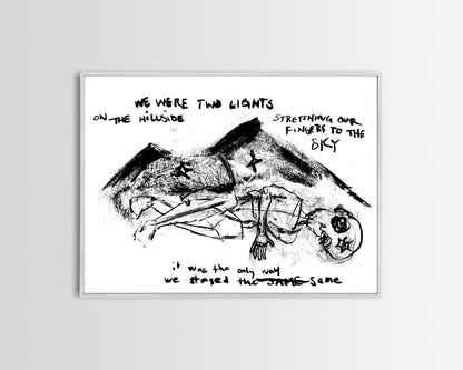 "The Hill Forgets" Original Paper Print
