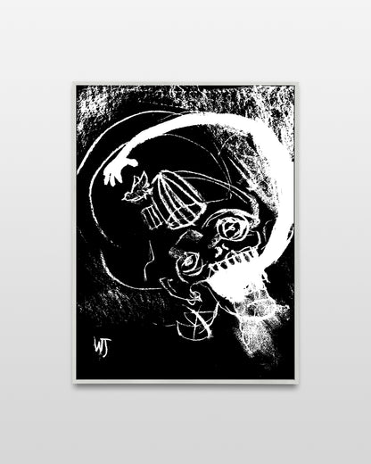 "AwFuck" Original Paper Print