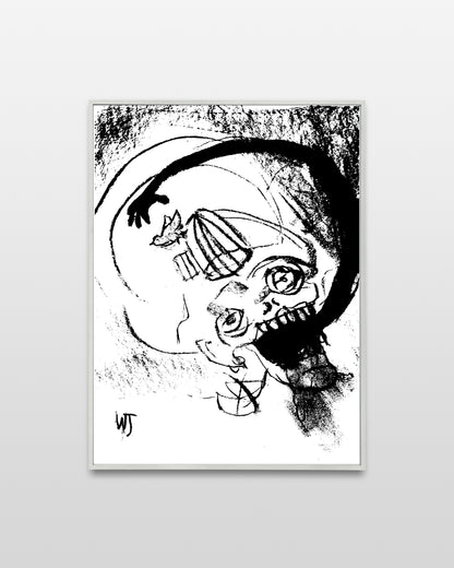 "AwFuck" Original Paper Print