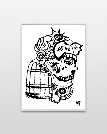 "Morphing II" Original Paper Print