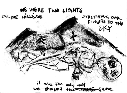 "The Hill Forgets" Original Paper Print