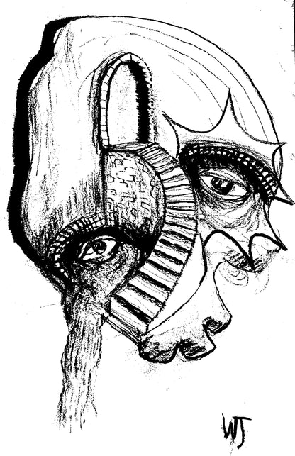"Forgetful" Original Paper Print