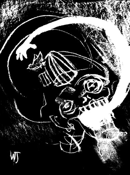 "AwFuck" Original Paper Print