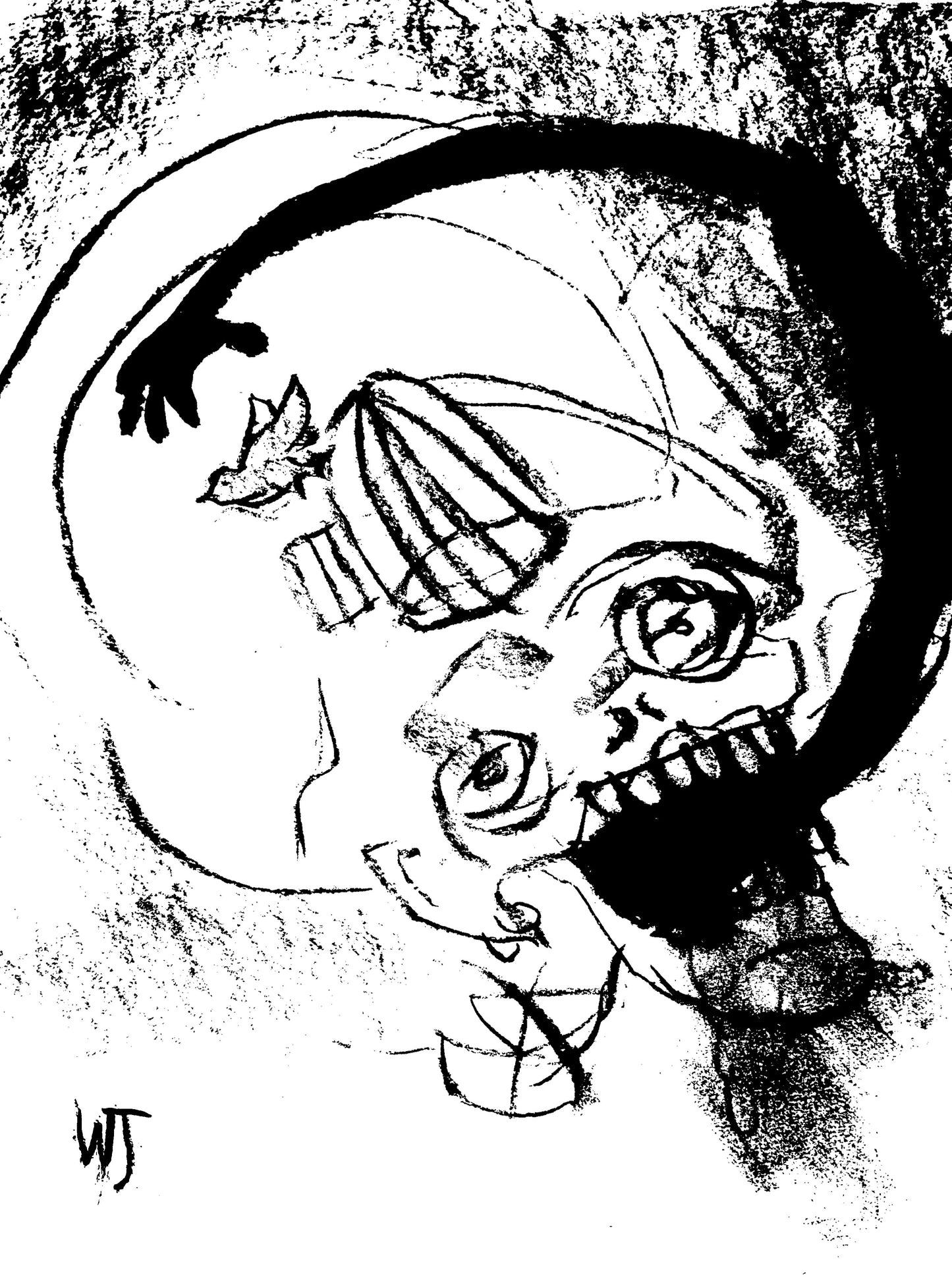 "AwFuck" Original Paper Print